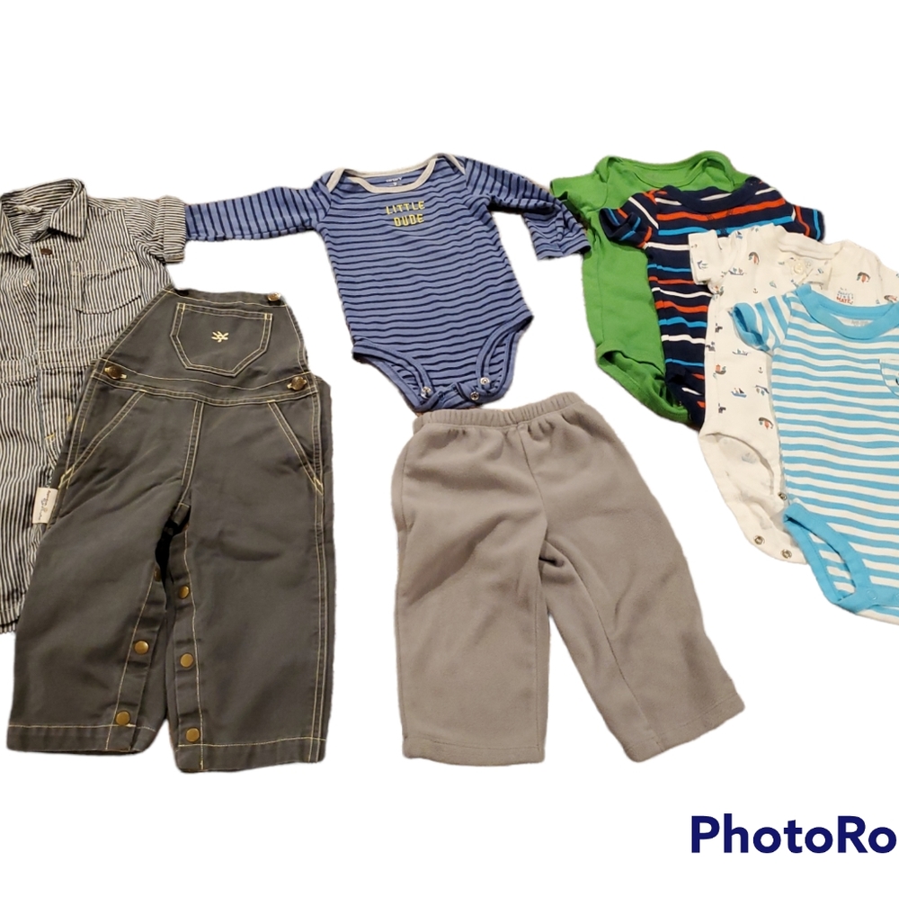 Baby Boy Clothing Bundle - Size 6-12 Months - 8 Items - Gently Used
